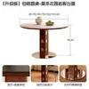 Mesa de Comedor de Pizarra Estilo Vintage con Base Completa, Adecuada para Apartamentos Pequeños, Juego de Mesa Redonda y Sillas Retro para Uso en el Hogar