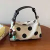 Bolso de mano de lunares transfronterizo, nuevo bolso de hombro y bandolera estilo coreano, bolso popular para mujer, bolso pequeño exquisito, bolso tipo dumpling, bolso de axila