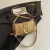 Nova Bolsa Feminina Corrente em PU Retrô, Estilo Coreano da Moda, Elegante Cor Sólida Versátil Bolsa de Ombro, Adequada para Todas as Estações