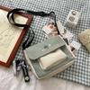 Bolso pequeño para mujer, novedad de 2021, moderno bolso bandolera de un solo hombro estilo coreano, bolso de lona estilo Harajuku ulzzang para estudiantes.