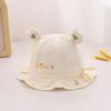 Gorro de bebé nuevo, gorro de pescador fino de primavera para bebés, niños y niñas, bonito gorro de lavabo con protección solar y diseño de conejito.