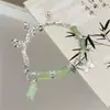Nuevo Pulsera de Bambú Estilo Chino con Diseño Único, Cascabel, Colgante Mariposa Estilo Tinta, Perfecto como Regalo para un Amigo Cercano