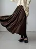 La nueva colección de otoño de Juzhi presenta una falda plisada de terciopelo para mujer, de estilo coreano, adelgazante, versátil, con caída y elegante, estilo vintage S111