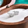 Pendientes de Tachuela con Forma de Corazón y Seis Garras de Moissanita para Mujer, Pendientes Versátiles de Lujo Ligero de Plata de Ley S925, Suministro Directo de Fábrica