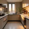 Armários de Cozinha Sob Medida para a Casa Inteira, com Painel de Porta de Alto Brilho em Estilo Italiano, Armário Integrado de Madeira Maciça Multicamadas com Fogão Embutido