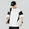 Camiseta de Moda de Cuello Redondo para Hombre 2024 Casual Nueva Camiseta de Manga Corta con Bloques de Color para Hombre Talla Grande Deportiva Holgada Camiseta de Cuello Redondo para Hombre