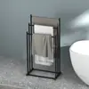 Toallero Vertical de Baño Múltiples Barras Colgantes Barra de Toallas Multifuncional para Baño Estante de Almacenamiento de Toallas de Baño para el Hogar