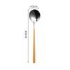 Cuchara coreana de acero inoxidable 304, cuchara de mango largo, cuchara para bibimbap, cuchara para helado, cuchara de postre, acero inoxidable, alto valor de color