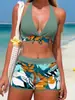 Moda Praia Feminina Estilo Novo Europeu e Americano 2026 Comércio Exterior Conjunto Biquíni Duas Peças Moda Praia Amazon