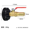 Conector de accesorios para válvula de barril IBC de tonelada Amazon transfronterizo adaptador de barril de tonelada S60*6 a grifo de latón de 3/4 de pulgada
