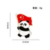 Broche Patriótico de Dia Nacional Insígnia Vermelha Estrela de Cinco Pontas Mapa da China Bandeira Vermelha Servir o Povo Alfinete Acessórios Comemorativo
