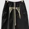 Calça Comprida Masculina Trendy Ro Acbt Bordada Escura Slogan Silhueta Workwear Perna Larga Cintura Baixa Solta Casual Flare