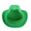 Sombrero Vaquero Blanco en Blanco Publicidad Promoción Impresión Logo Fieltro Vaquero Vacaciones Carnaval Fiesta Occidental Sombrero Adulto
