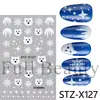 FULL BEAUTY pegatinas de arte para uñas transfronterizas francesas dulces simples corazón negro lunares plateados pegatinas de arte para uñas