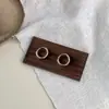 Brincos Argola Lisos S999 de Prata Pura em Toda a Superfície para Mulheres, Argolas Simples que Não Precisam Ser Removidas para Dormir, Presilhas de Orelha Amigáveis à Pele, Brincos de Prata Pura para o Dia a Dia