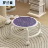 Nuevo Modelo de Verano Taburete Pequeño con Ruedas Universales para Uso Doméstico, Adecuado para Limpiar Pisos, Manicura, Pedicura y Ayudar a los Niños a Aprender a Caminar, Taburete Redondo