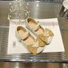 Sapatos de Princesa para Meninas 2025 Primavera e Outono Novo Estilo Estilo Bebê Xadrez Solado Macio Sapatos de Couro Mais Fáceis de Combinar Sapatos Solteiros para Meninas