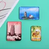 Imán de Cristal Rectangular para Refrigerador de Área Escénica Venta al por Mayor Recuerdo de Viaje Regalo Imán de Refrigerador de Ciudad Suministros de Papelería