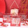 Caja Transparente de Copo de Nieve para Empaque Crujiente de Año Nuevo Caja para Dulces Galletas Barco de Arroz Glutinoso Bolsa para Galletas de Turrón Caja de Regalo Leche Dátil