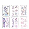 Pegatinas de unicornio de dibujos animados lavables, impermeables, con purpurina, maquillaje de escenario, maquillaje, reloj especial, cosméticos para actuaciones, se pueden pegar en taza térmica