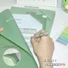 Carpeta de una hoja con degradado tamaño A4 para papelería de regreso a clases, almacenamiento de exámenes, hojas transparentes para insertar, carpeta impermeable de una hoja en forma de L para estudiantes de primaria