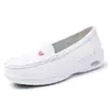 Zapatos de Enfermera para Mujer en Primavera y Verano, Suela Suave, Transpirables, No Cansan, Antideslizantes, Piel Genuina, Zapatos Específicos para Enfermeras de Hospital, Zapatos Blancos de Trabajo