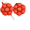 Accesorios para el Ambiente del Día Nacional: Bandera Roja de Cinco Estrellas de Mano, Globo en Forma de Corazón con Palo, Accesorios para Fotos, Decoraciones