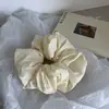 Scrunchie Grande de Cor Sólida Estilo Fan Bingbing Simples Francês com Enchimento de Algodão para Cabelo Feminino com um Toque de Luxo
