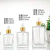 Frasco Dispenser de Óleo Essencial de Vidro Transparente, Conta-gotas com Ponta Plástica Portátil, Embalagem de Produto para Cuidados com a Pele, Frasco Vazio, Frasco de Perfume Portátil para Viagem