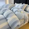 Juego de Cuatro Piezas de Algodón Nuevo para Primavera y Verano Clase A Sentido de Alta Calidad Jacquard Waffe Degradado Estilo Simple Ropa de Cama de Algodón 4