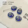 Cuentas de Cristal Azul Retro de Praga Pintadas en Dorado Granos de Café Rosa Accesorios para Pulsera Collar DIY