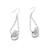 Joyería de Comercio Exterior Cobre Plateado Estilo Europeo y Americano Pendientes Colgantes de Tenis Versión Coreana en Stock Temu Xiyin Tk Venta Caliente