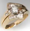 Joyería Hongdi de Estilo Europeo y Americano Transfronteriza Amazon E-Commerce Transfronterizo Más Vendido Oro Marqués Anillo para Mujer de Boda Compromiso