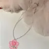 Colar de Flores Coloridas Estilo Pintura a Óleo Retrô Estilo Coreano Design de Nicho Ins Colar de Contraste de Cores em Acrílico Moda Feminina
