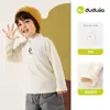 Dududu Home Infantil Gola Meia-Alta Inverno Meninos Camada de Base Quente Meninas Camiseta Manga Longa com Plus Veludo Roupa Infantil Bebê Tendência