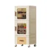 Armário de armazenamento multicamadas 36-42CM, armário de armazenamento tipo gaveta para cabeceira de cama, banheiro, armário de cozinha com rodas, design de porta aberta, armário para espaços estreitos