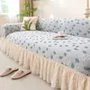Funda de Sofá Elástica para Falda Cubierta Completa Universal para Sofá de Tres Plazas con una Chaise Longue Anti-Arañazos para Gatos Tejido Universal para las Cuatro Estaciones