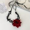 Collar gargantilla de espinas de rosa de noche oscura popular transfronterizo europeo y americano para Halloween, rosa, espinas, disfraz, accesorios para fotos