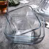 Fenix Cuenco de Cristal Templado Cuenco para Sopa Cuenco para Postre Cuadrado Cuenco para Ensalada de Frutas Vajilla Redonda Resistente al Calor