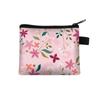 Nova Bolsa Floral Bolsa Feminina Portátil Bolsa de Cartão Chave Chave Armazenamento Saco Moeda Moeda Coin Coin Saco Bolsa de Cartão Saco Quadrado Pequeno