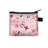 Nova Bolsa Floral Bolsa Feminina Portátil Bolsa de Cartão Chave Chave Armazenamento Saco Moeda Moeda Coin Coin Saco Bolsa de Cartão Saco Quadrado Pequeno