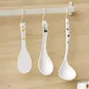 Cuchara Estilo Ins, Cuchara para Arroz Linda y Duradera, Cuchara Grande de Alto Valor para Colgar, Vajilla de Melamina, Adecuada para Uso en Casa, Cuchara para Sopa