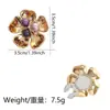 Gemelos de Concha de Perla Floral de Alta Gama Transfronterizos Accesorios para Ropa de Mujer Juego de Botones Decorativos Franceses a Presión para Traje