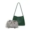Bolso de Cubo Tejido de Moda Bolso de Hombro Gran Capacidad Bolso para Mujer alta calidad Tejido a Mano Casual Versátil Bolso de Mano para Mujer