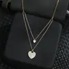 Cadena de Clavícula Chapada en Oro Real con Circonita Microincrustada Collar de Corazón Estilo Europeo y Americano para Mujer Gargantilla Exquisita Venta al por Mayor Nicho de Lujo Ligero
