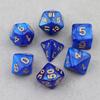 Dados acrílicos DND transfronteiriços grupo de corrida PRTG jogo de tabuleiro jogo de mesa digital cor multifacetada DIY pingente de chaveiro