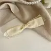 Clipe de cabeça de princesa doce para menina, clipe de laço de organza famoso na rede, clipe de franja combinando estilo imortal, clipe de bico de pato