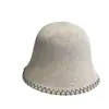 Chapéu de pescador retrô simples para mulheres, outono e inverno, com costura de alta qualidade e acabamento em renda, faz o rosto parecer menor, chapéu bucket estiloso e versátil