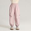 Pudding Haru Pantalones Nuevos de Invierno para Niñas con Forro Polar 2024 Nuevos Pantalones Cargo Versátiles de Invierno para Niños
