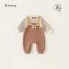 Modelo de Bienestar Ropa de Otoño e Invierno No Reembolsable para Niñas Bebés, Ropa Cálida para Recién Nacidos, Mameluco para Niños